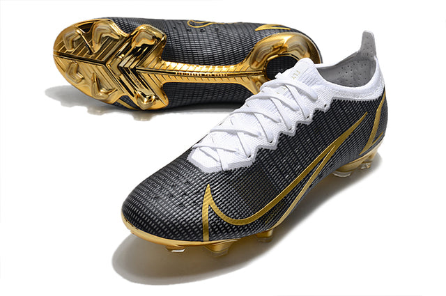 Nike Mercurial Vapor Field Cleats 14 Elite FG Black/Gold/White - Low
