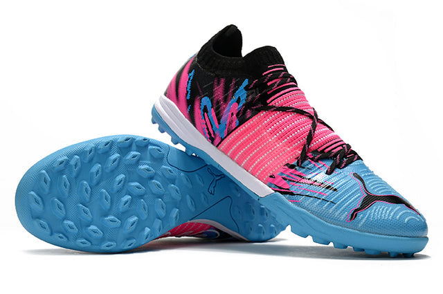 Puma Future Z TF Turf Soccer Cleats - Blue/Pink (Low)