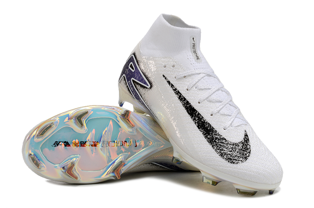 Nike Air Zoom Mercurial Superfly 10 Elite FG - Mens Soccer Cleats - Firm Ground - Black/White/Black