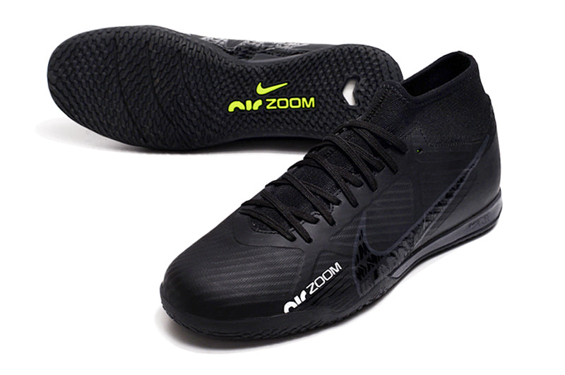 Nike Air Zoom Superfly 9 TF Futsal Shoe - All Black - Cano Alto