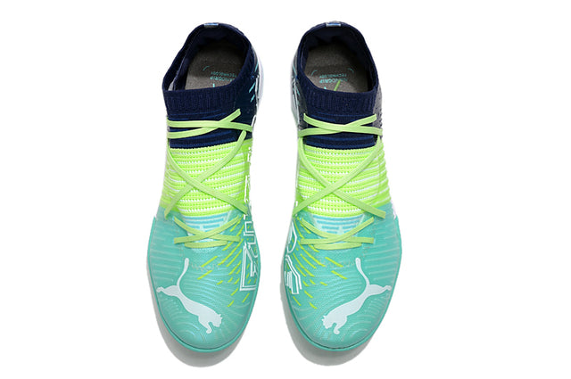 Puma Future Z TF Turf Soccer Cleats - Blue/Yellow/Green (Low)
