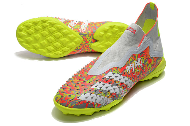Adidas Predator Freak+ FG Soccer Cleats – High Top – White/Orange/Green ⚡
