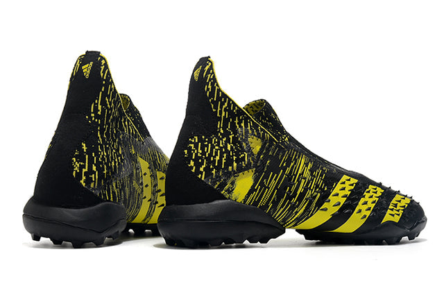 Adidas Predator Freak+ FG Soccer Cleats – High Top – Black/Yellow ⚡