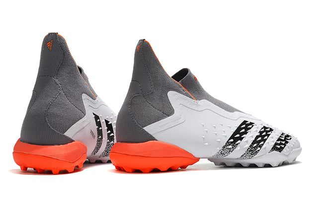 Adidas Predator Freak+ FG Soccer Cleats – High Top – Gray/White/Orange