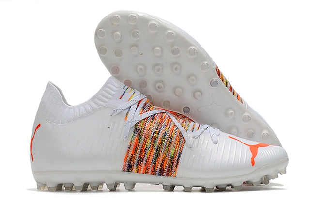 Puma Future Z FG Firm-Ground Soccer Cleats - White/Orange (Low)