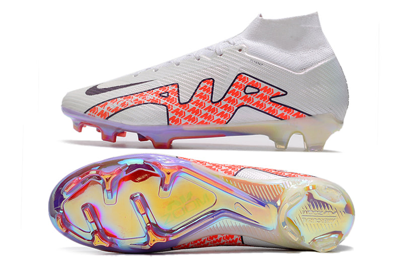 Nike Air Zoom Mercurial Superfly IX Elite FG White/Orange High-Top Football Boots