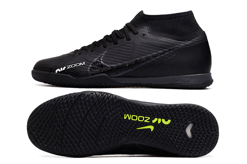 Nike Air Zoom Superfly 9 TF Futsal Shoe - All Black - Cano Alto