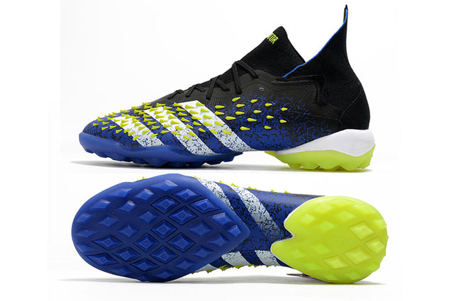 Adidas Predator Freak.1 FG Firm-Ground Soccer Cleats - Black/Blue/Yellow (High-Top)