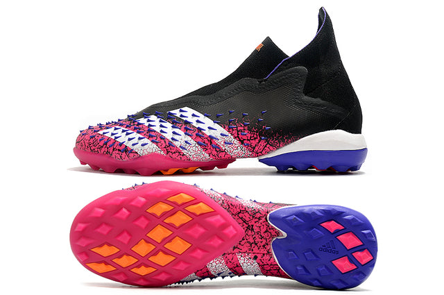 Adidas Predator Freak + FG Soccer Cleats Black/Pink/Purple - High