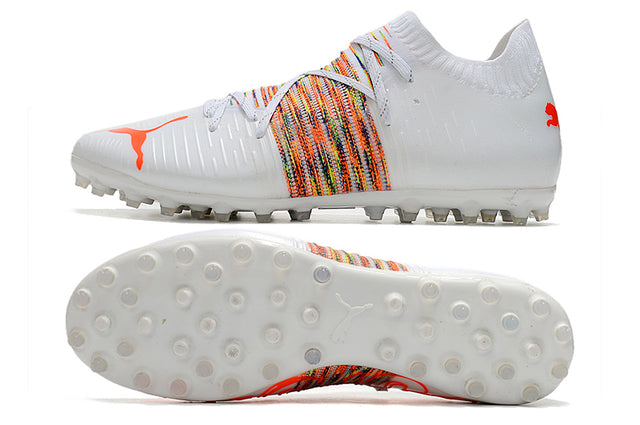 Puma Future Z FG Firm-Ground Soccer Cleats - White/Orange (Low)