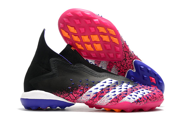 Adidas Predator Freak + FG Soccer Cleats Black/Pink/Purple - High